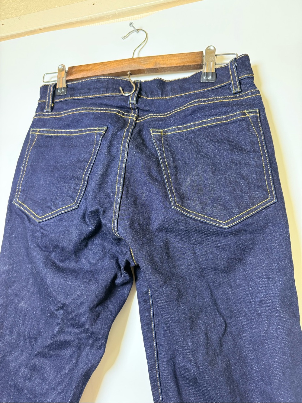 Imogene + Willie The Imogene Slim Straight Jeans Dark Indigo Stretch Denim Sz 27 - Picture 9 of 13